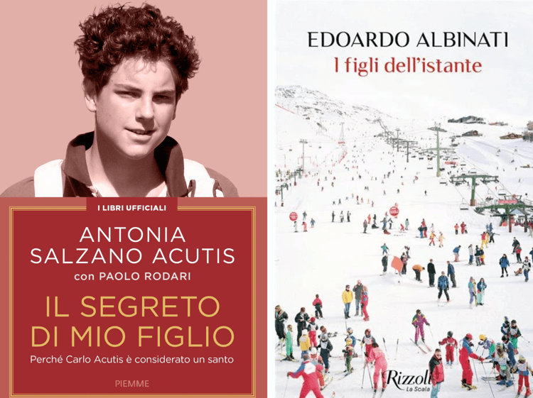 Le copertine di 'Il segreto di mio figlio' e 'I figli dell’istante'