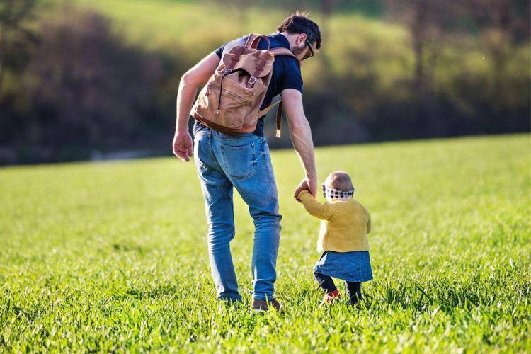 papa e figlia parco canva