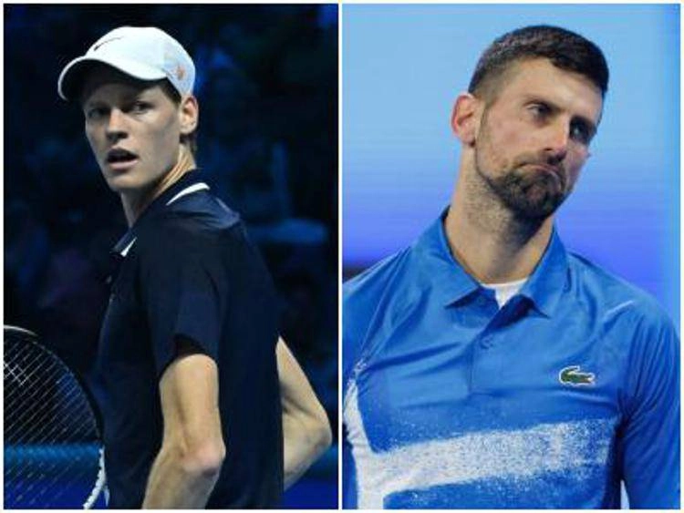 Jannik Sinner e Novak Djokovic - Ipa/Fotogramma