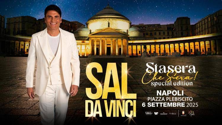 Sal Da Vinci, una serata-evento in piazza del Plebiscito il 6 settembre