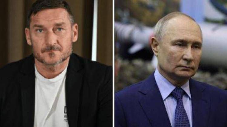 Francesco Totti e Vladimir Putin