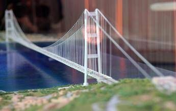 Il plastico del Ponte sullo Stretto di Messina - Fotogramma /Ipa